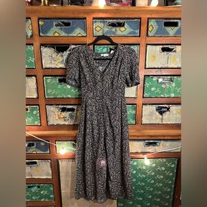 Levi's Black Floral Midi Dress